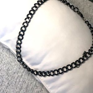 Gunmetal Cuban Link Chain Necklace